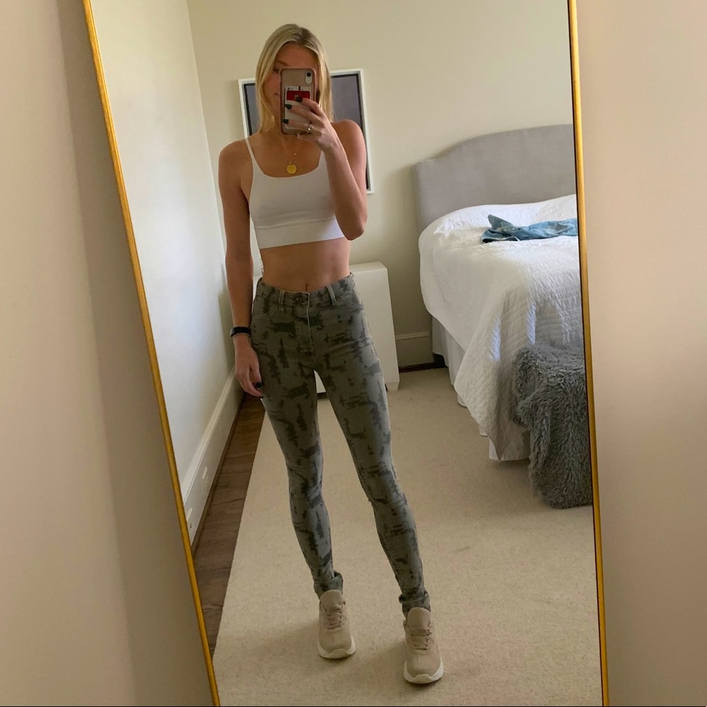 Free people patterned skinny jeans